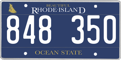 RI license plate 848350