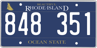 RI license plate 848351