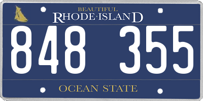 RI license plate 848355