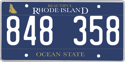 RI license plate 848358