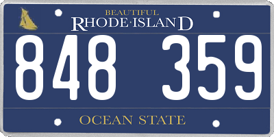 RI license plate 848359