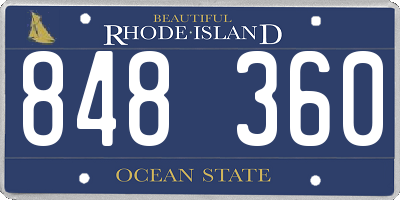 RI license plate 848360