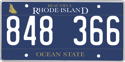 RI license plate 848366