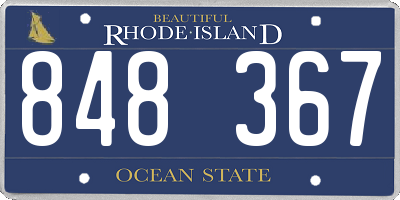 RI license plate 848367