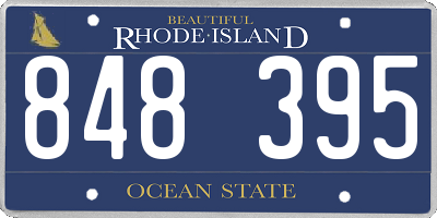 RI license plate 848395