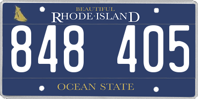 RI license plate 848405