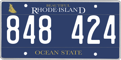 RI license plate 848424