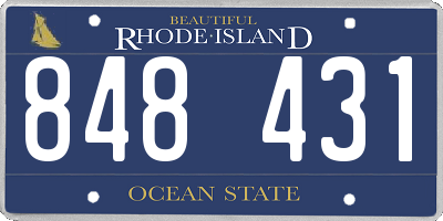 RI license plate 848431