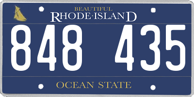 RI license plate 848435