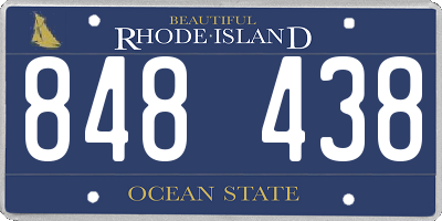 RI license plate 848438