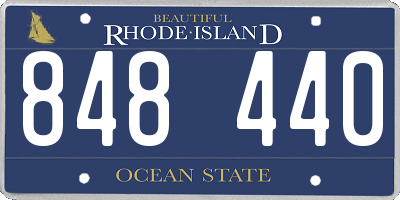 RI license plate 848440