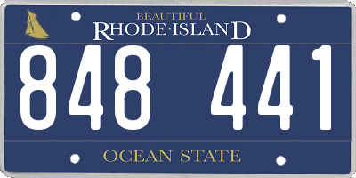 RI license plate 848441