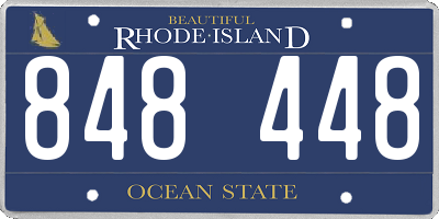RI license plate 848448
