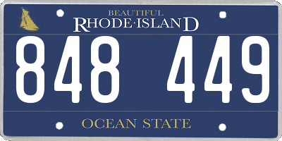 RI license plate 848449