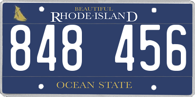 RI license plate 848456
