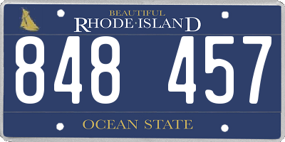 RI license plate 848457