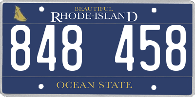 RI license plate 848458