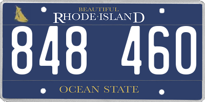 RI license plate 848460