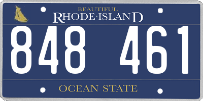 RI license plate 848461