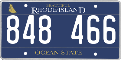 RI license plate 848466