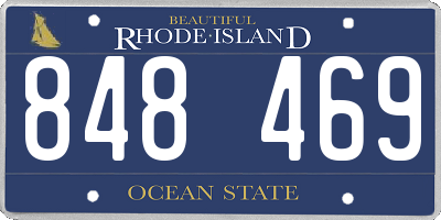 RI license plate 848469
