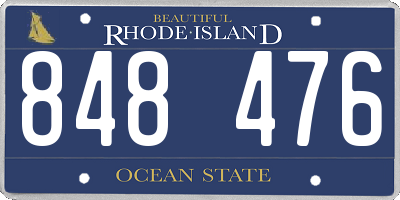 RI license plate 848476