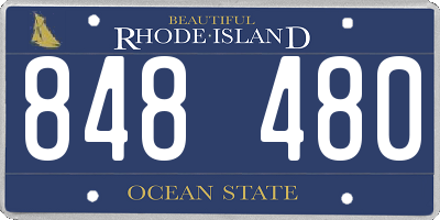 RI license plate 848480