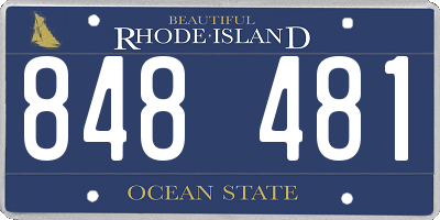 RI license plate 848481