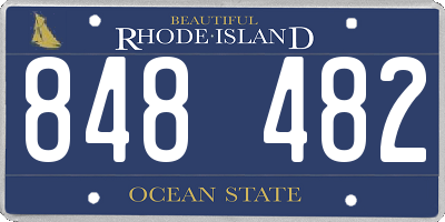 RI license plate 848482