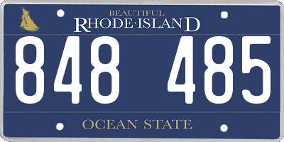 RI license plate 848485
