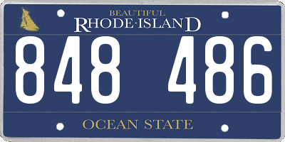 RI license plate 848486