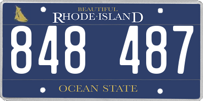 RI license plate 848487