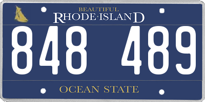 RI license plate 848489