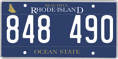 RI license plate 848490