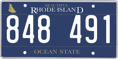 RI license plate 848491