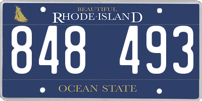 RI license plate 848493
