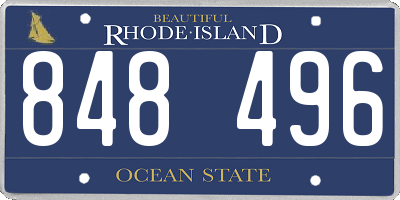 RI license plate 848496