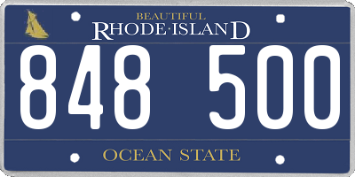 RI license plate 848500