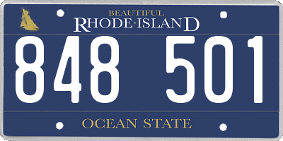 RI license plate 848501