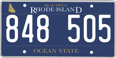 RI license plate 848505