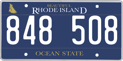 RI license plate 848508
