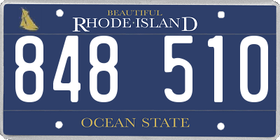 RI license plate 848510