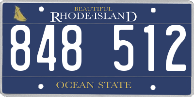 RI license plate 848512