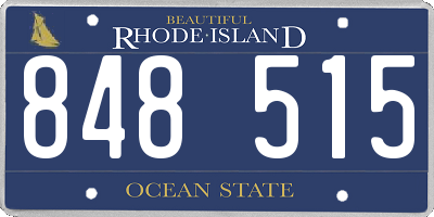 RI license plate 848515