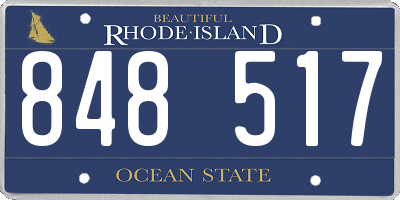 RI license plate 848517