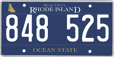 RI license plate 848525