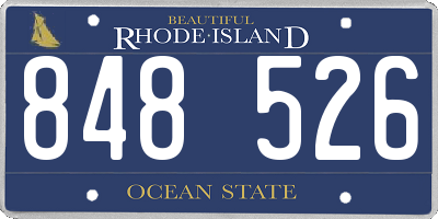 RI license plate 848526