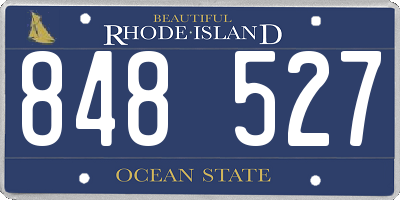 RI license plate 848527