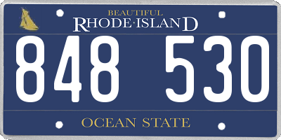 RI license plate 848530