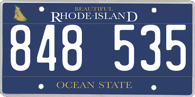 RI license plate 848535